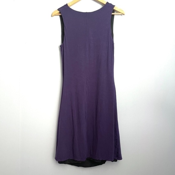 𝅺ATHLETA Purple Black Reversible Dress US S - Picture 2 of 6